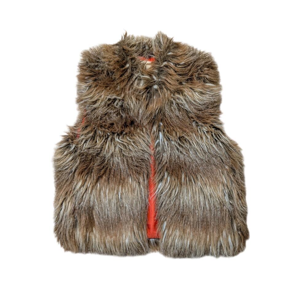 Pins & Needles tan faux fur cozy & warm vest, size Medium